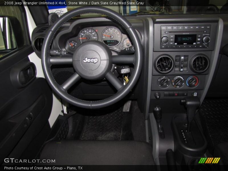 Stone White / Dark Slate Gray/Med Slate Gray 2008 Jeep Wrangler Unlimited X 4x4