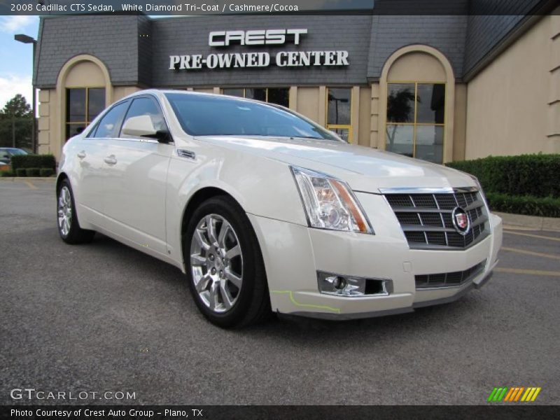 White Diamond Tri-Coat / Cashmere/Cocoa 2008 Cadillac CTS Sedan