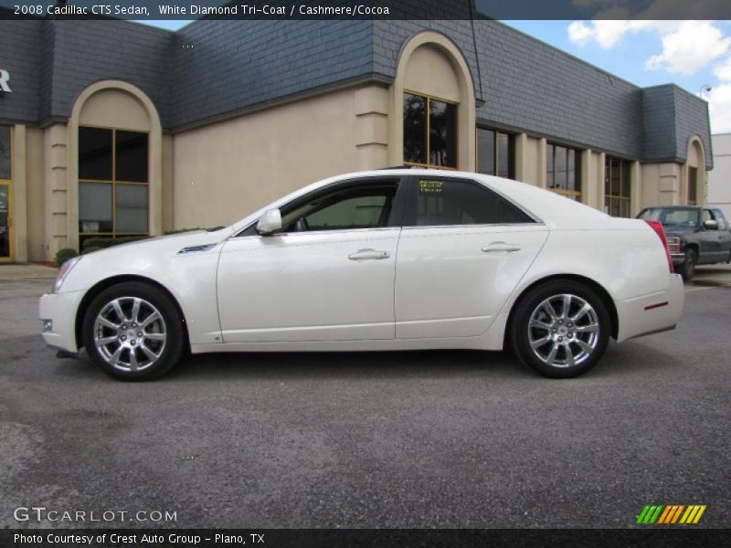 White Diamond Tri-Coat / Cashmere/Cocoa 2008 Cadillac CTS Sedan