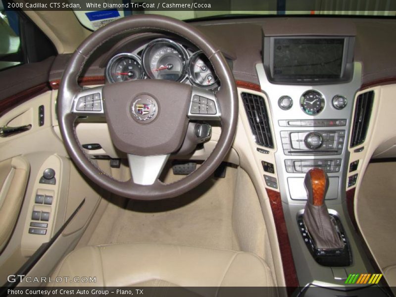 White Diamond Tri-Coat / Cashmere/Cocoa 2008 Cadillac CTS Sedan
