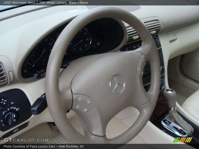 Black / Stone 2007 Mercedes-Benz C 280 4Matic Luxury