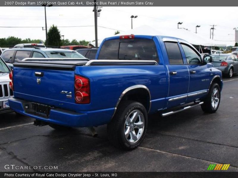 Electric Blue Pearl / Medium Slate Gray 2007 Dodge Ram 1500 Sport Quad Cab 4x4