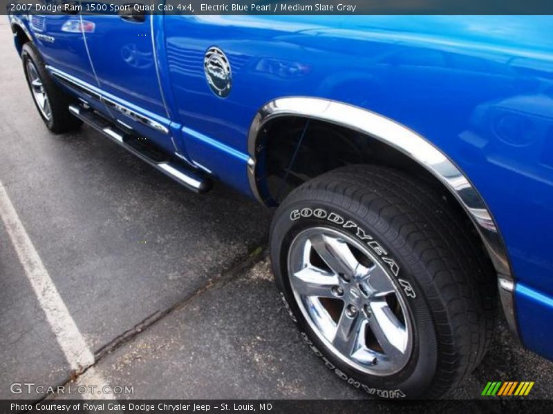 Electric Blue Pearl / Medium Slate Gray 2007 Dodge Ram 1500 Sport Quad Cab 4x4