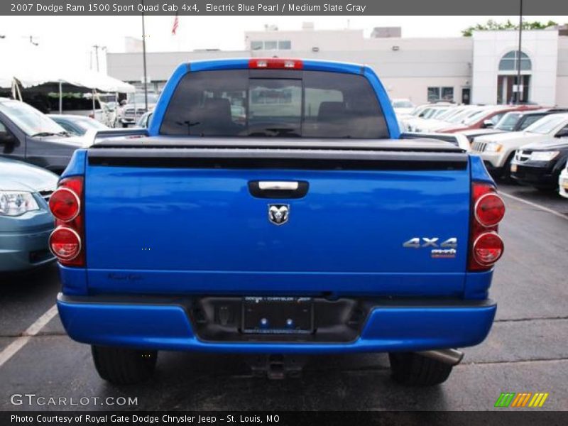 Electric Blue Pearl / Medium Slate Gray 2007 Dodge Ram 1500 Sport Quad Cab 4x4