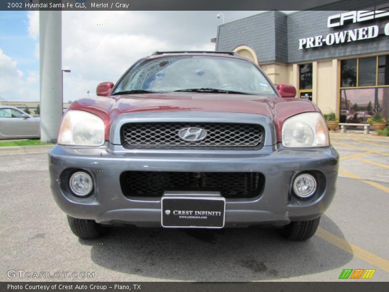 Merlot / Gray 2002 Hyundai Santa Fe GLS