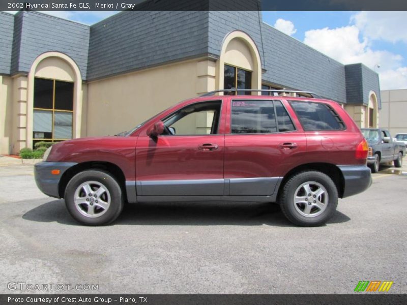 Merlot / Gray 2002 Hyundai Santa Fe GLS
