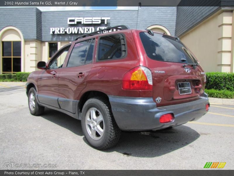 Merlot / Gray 2002 Hyundai Santa Fe GLS