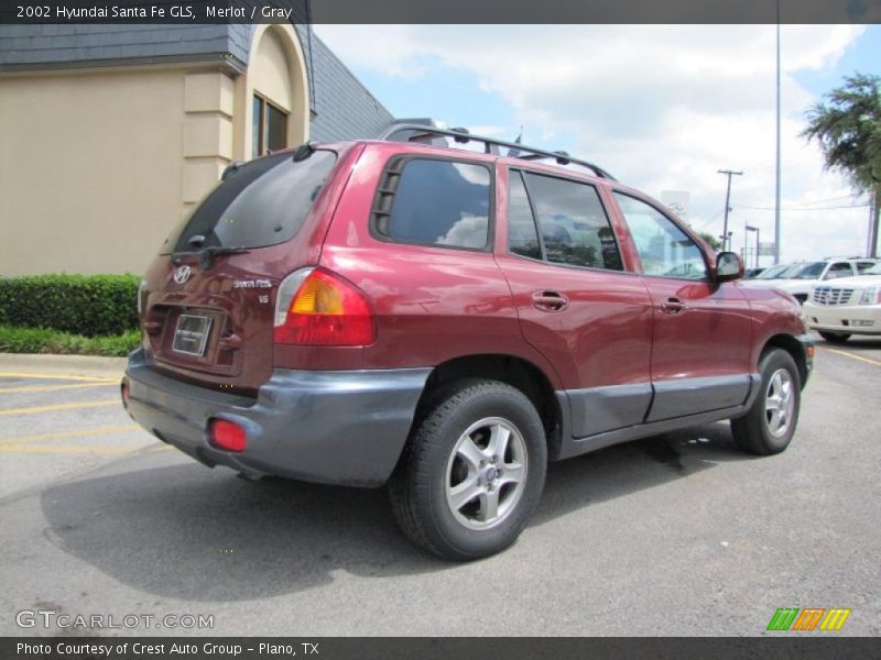 Merlot / Gray 2002 Hyundai Santa Fe GLS