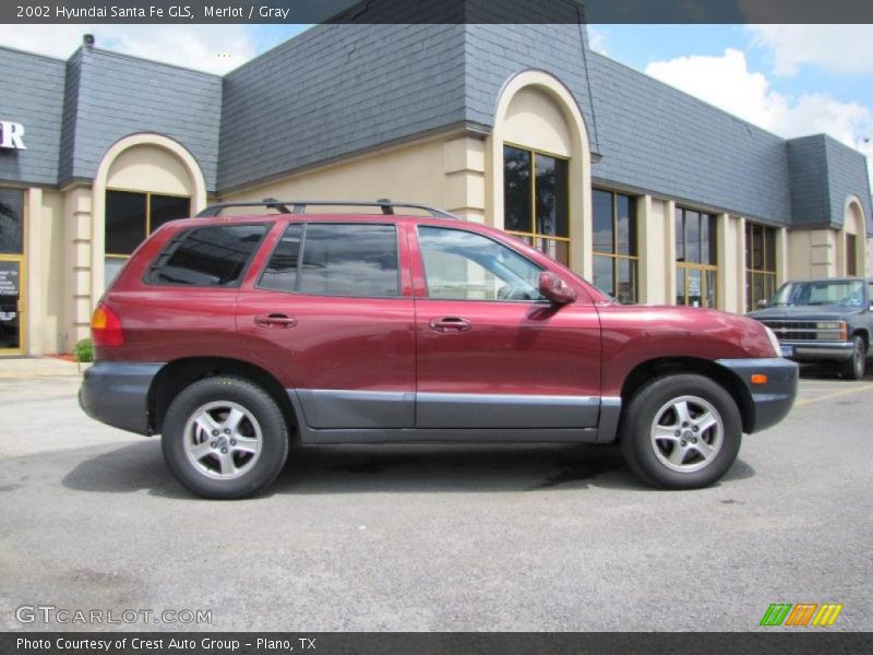 Merlot / Gray 2002 Hyundai Santa Fe GLS