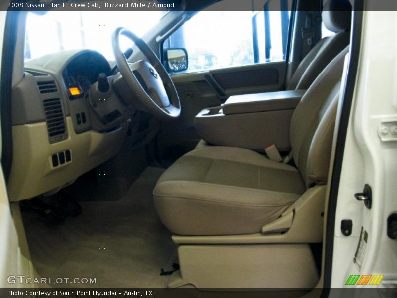 Blizzard White / Almond 2008 Nissan Titan LE Crew Cab