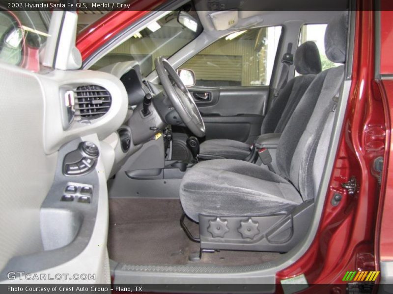 Merlot / Gray 2002 Hyundai Santa Fe GLS