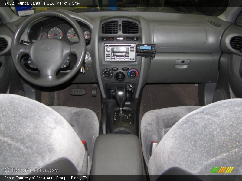 Merlot / Gray 2002 Hyundai Santa Fe GLS