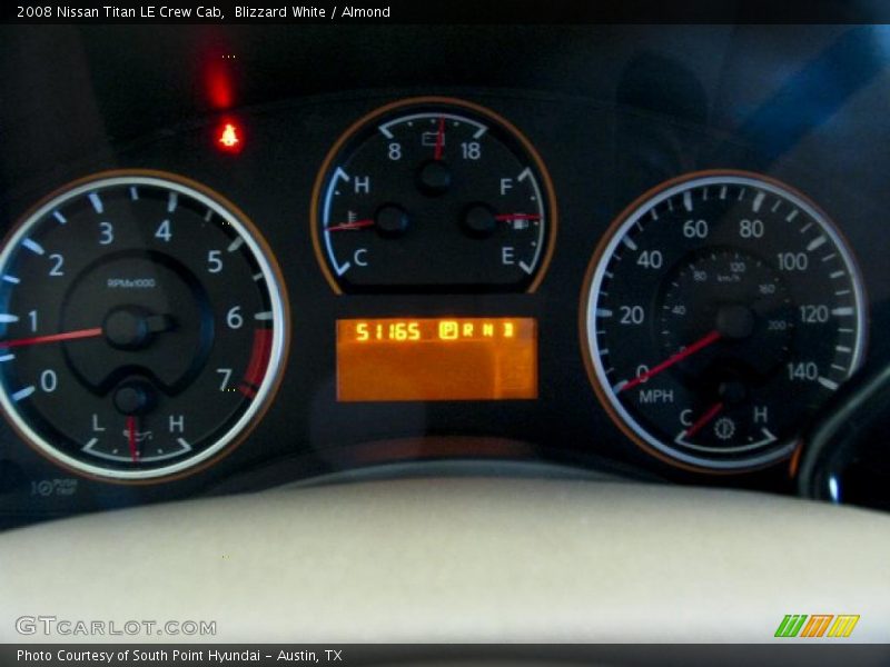 Blizzard White / Almond 2008 Nissan Titan LE Crew Cab