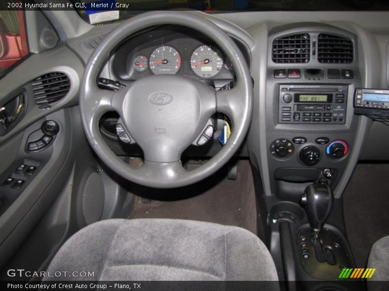 Merlot / Gray 2002 Hyundai Santa Fe GLS