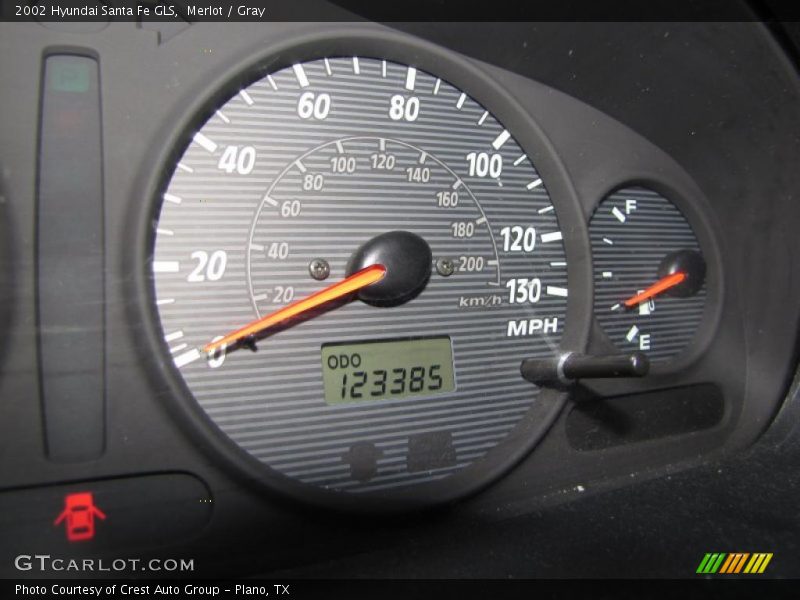 Merlot / Gray 2002 Hyundai Santa Fe GLS