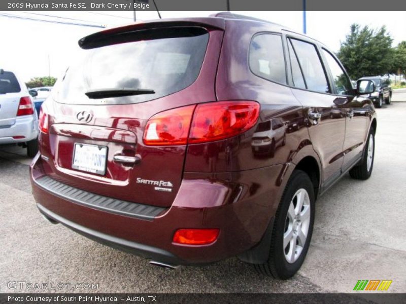 Dark Cherry / Beige 2009 Hyundai Santa Fe SE