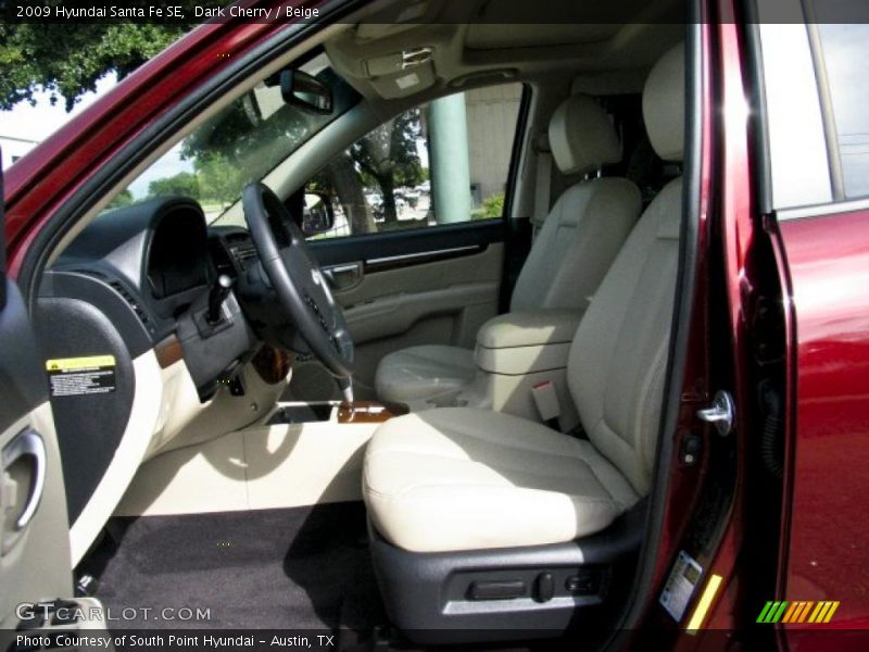 Dark Cherry / Beige 2009 Hyundai Santa Fe SE