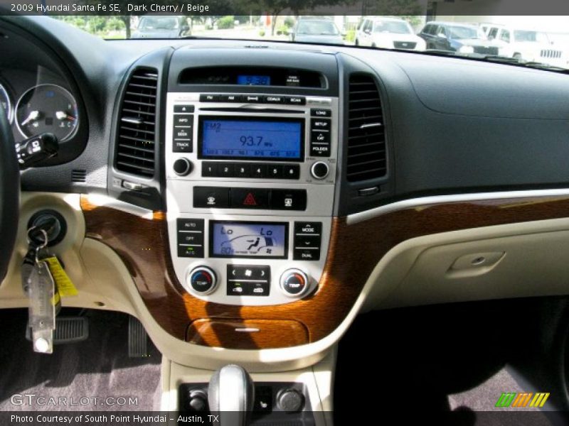 Dark Cherry / Beige 2009 Hyundai Santa Fe SE