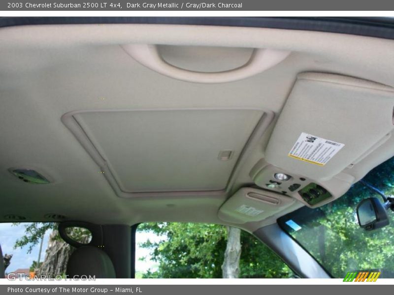 Dark Gray Metallic / Gray/Dark Charcoal 2003 Chevrolet Suburban 2500 LT 4x4