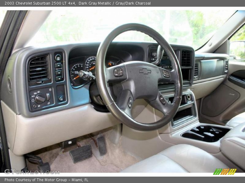 Dark Gray Metallic / Gray/Dark Charcoal 2003 Chevrolet Suburban 2500 LT 4x4