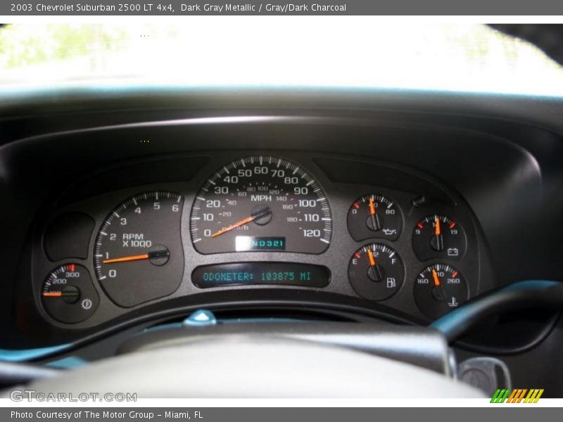 Dark Gray Metallic / Gray/Dark Charcoal 2003 Chevrolet Suburban 2500 LT 4x4