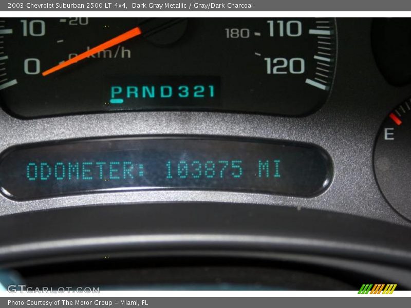 Dark Gray Metallic / Gray/Dark Charcoal 2003 Chevrolet Suburban 2500 LT 4x4