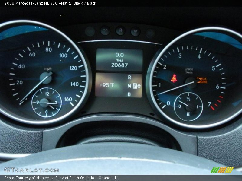 Black / Black 2008 Mercedes-Benz ML 350 4Matic