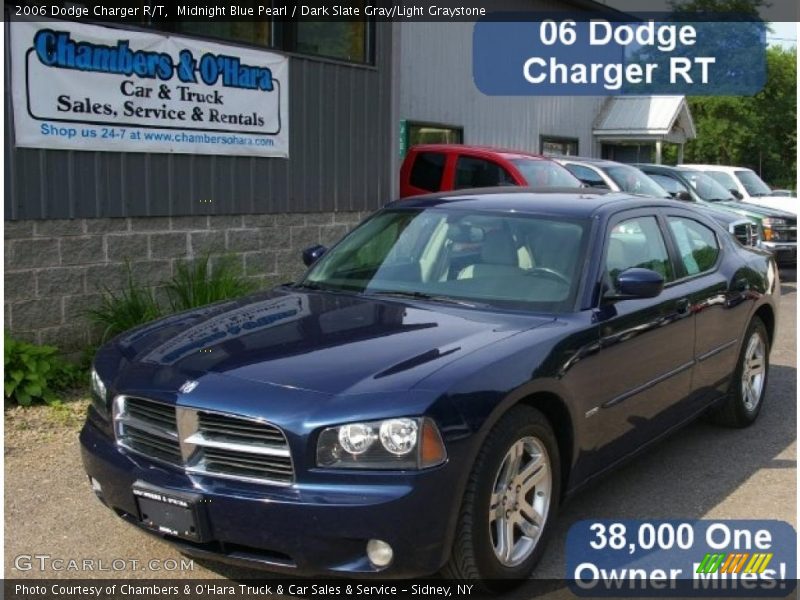 Midnight Blue Pearl / Dark Slate Gray/Light Graystone 2006 Dodge Charger R/T