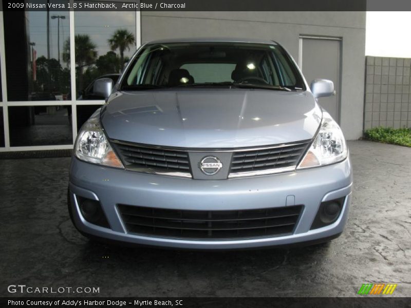 Arctic Blue / Charcoal 2009 Nissan Versa 1.8 S Hatchback