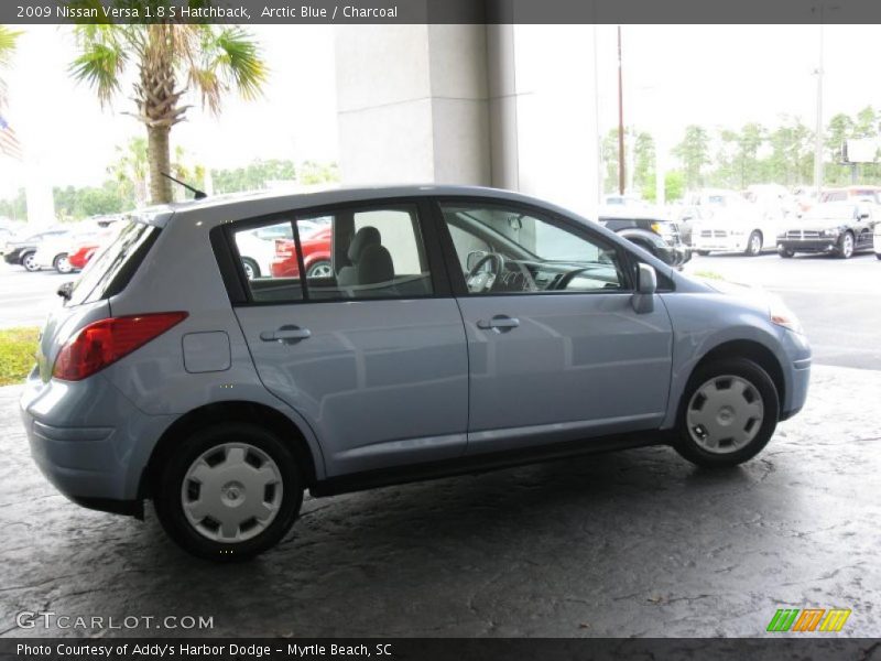 Arctic Blue / Charcoal 2009 Nissan Versa 1.8 S Hatchback