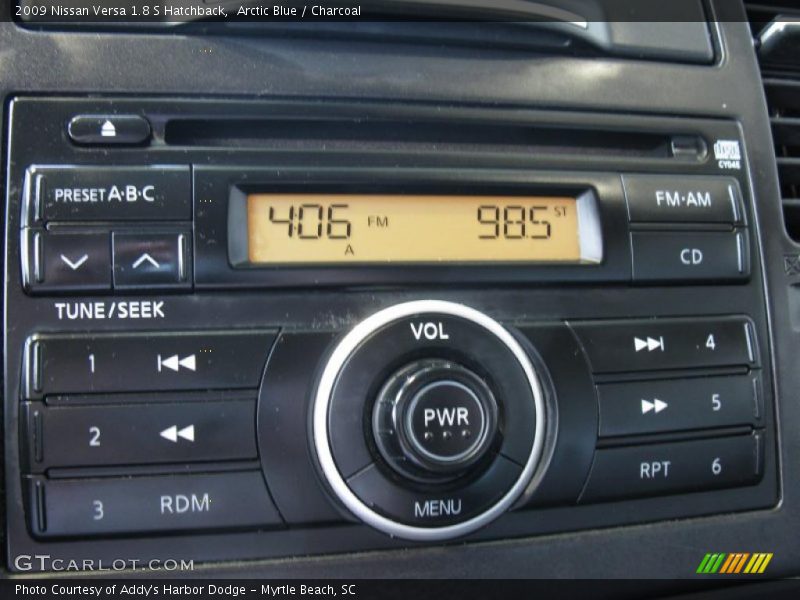 Arctic Blue / Charcoal 2009 Nissan Versa 1.8 S Hatchback