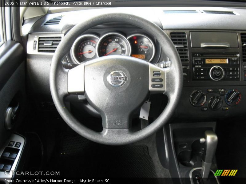 Arctic Blue / Charcoal 2009 Nissan Versa 1.8 S Hatchback