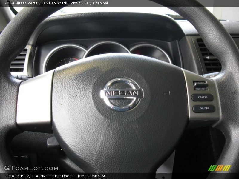 Arctic Blue / Charcoal 2009 Nissan Versa 1.8 S Hatchback