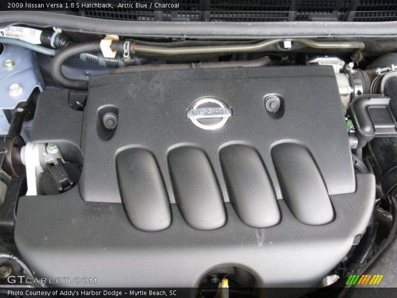 Arctic Blue / Charcoal 2009 Nissan Versa 1.8 S Hatchback