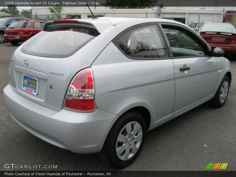 Platinum Silver / Gray 2008 Hyundai Accent GS Coupe