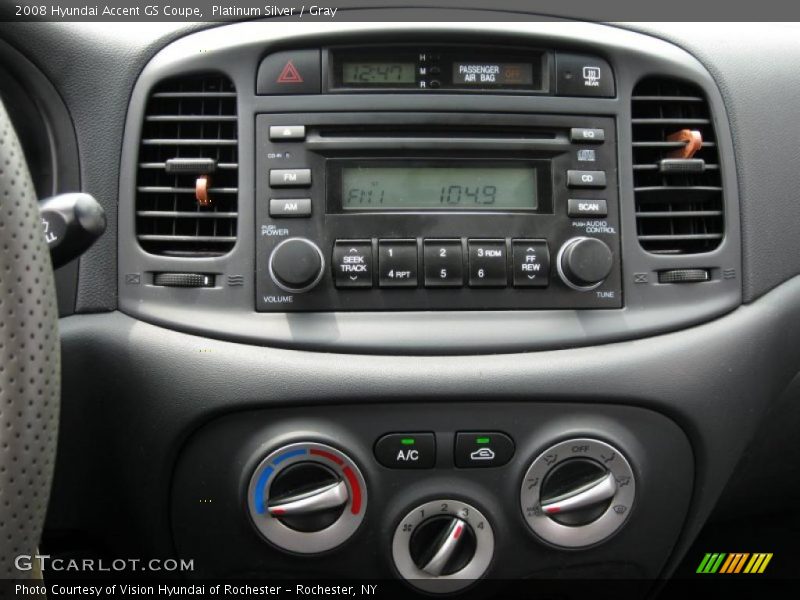 Platinum Silver / Gray 2008 Hyundai Accent GS Coupe