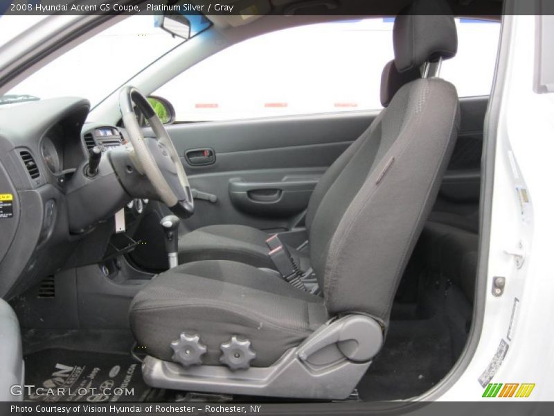 Platinum Silver / Gray 2008 Hyundai Accent GS Coupe
