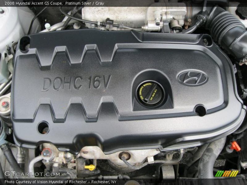 Platinum Silver / Gray 2008 Hyundai Accent GS Coupe