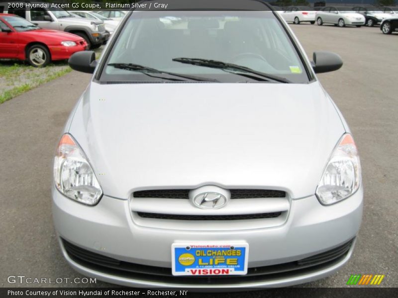 Platinum Silver / Gray 2008 Hyundai Accent GS Coupe