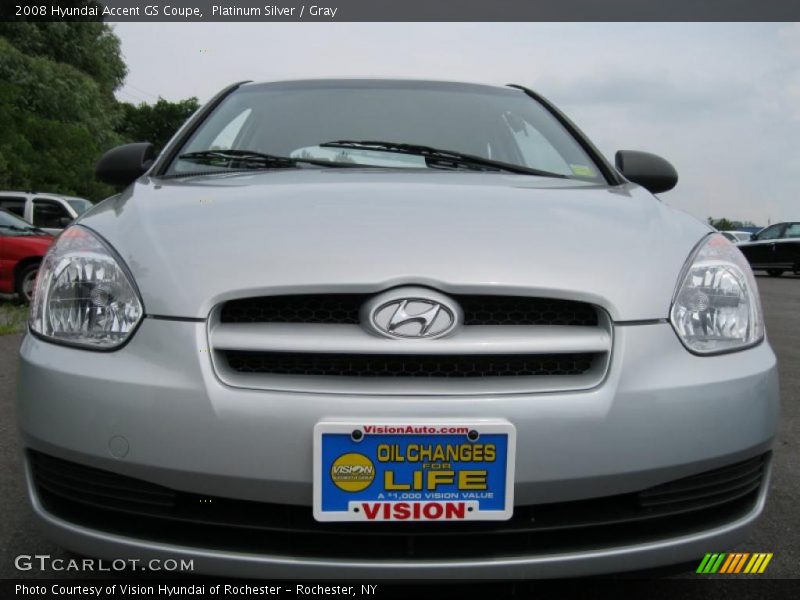 Platinum Silver / Gray 2008 Hyundai Accent GS Coupe