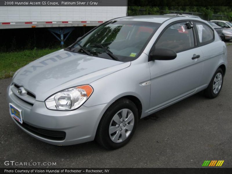 Platinum Silver / Gray 2008 Hyundai Accent GS Coupe