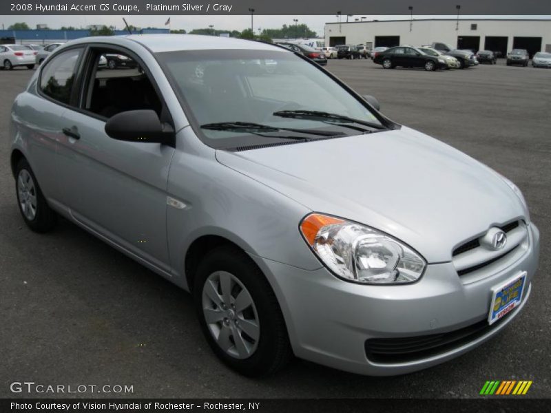 Platinum Silver / Gray 2008 Hyundai Accent GS Coupe