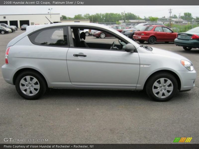 Platinum Silver / Gray 2008 Hyundai Accent GS Coupe