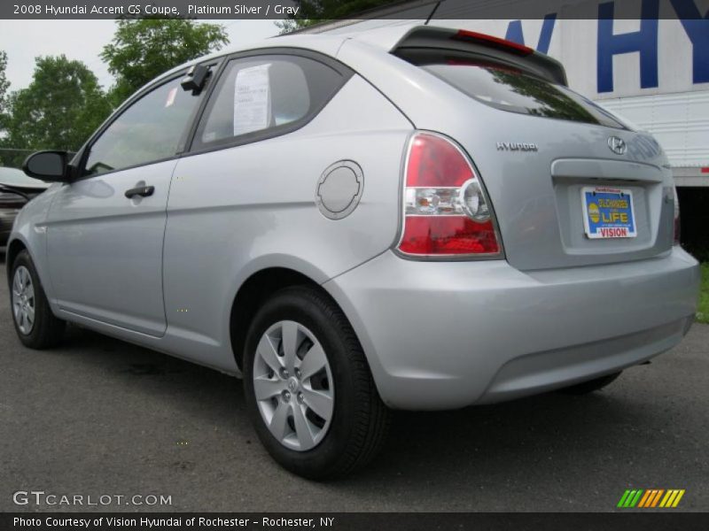 Platinum Silver / Gray 2008 Hyundai Accent GS Coupe