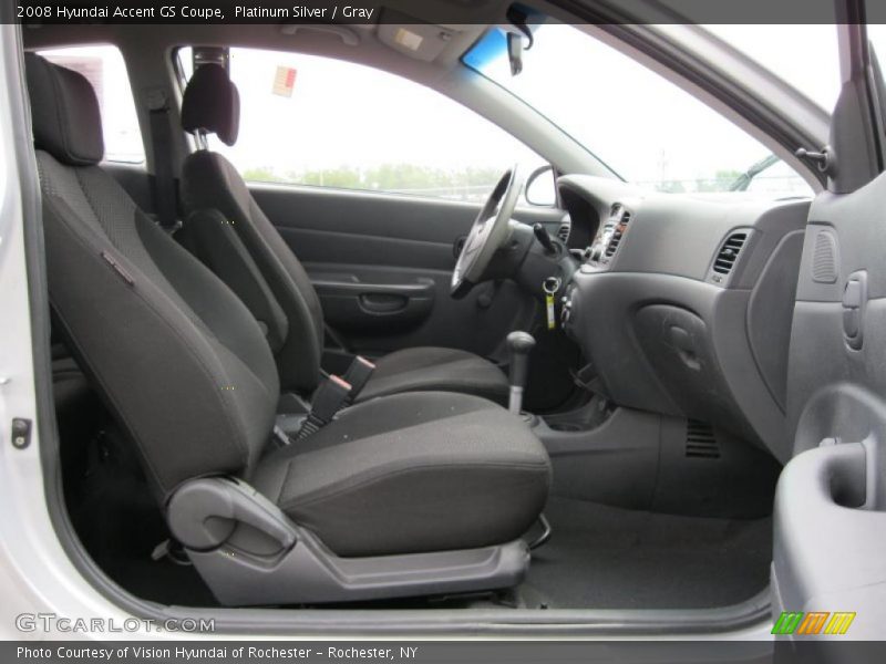 Platinum Silver / Gray 2008 Hyundai Accent GS Coupe