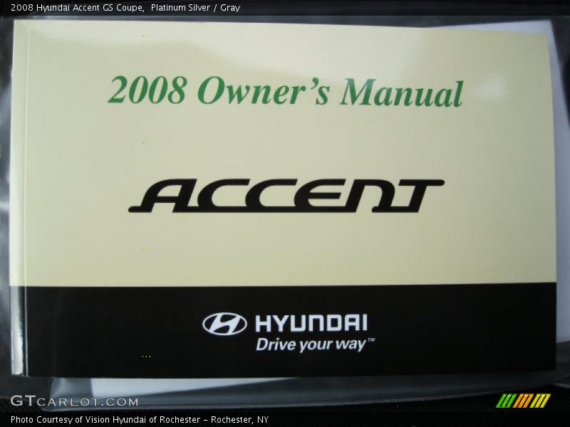 Platinum Silver / Gray 2008 Hyundai Accent GS Coupe