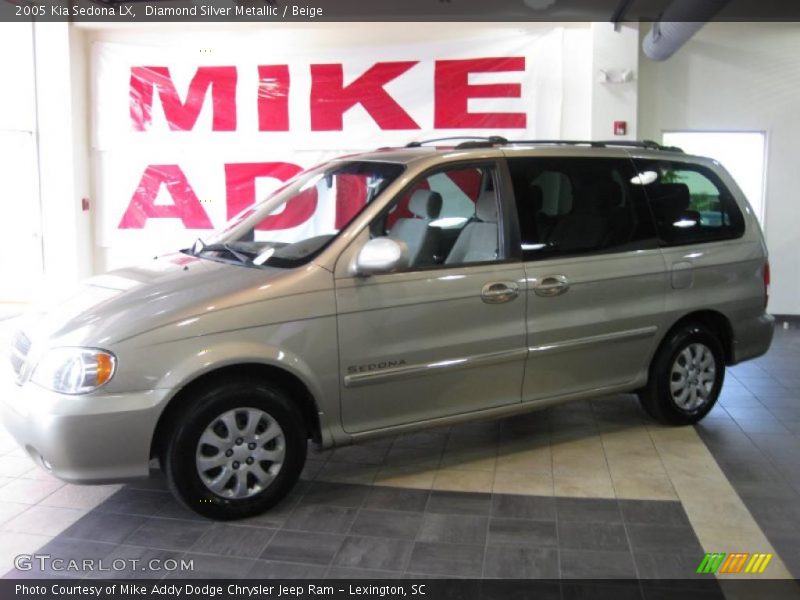 Diamond Silver Metallic / Beige 2005 Kia Sedona LX