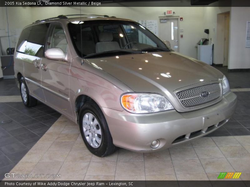 Diamond Silver Metallic / Beige 2005 Kia Sedona LX