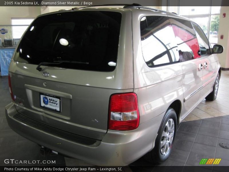 Diamond Silver Metallic / Beige 2005 Kia Sedona LX