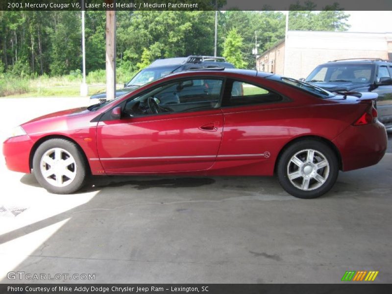 Laser Red Metallic / Medium Parchment 2001 Mercury Cougar V6